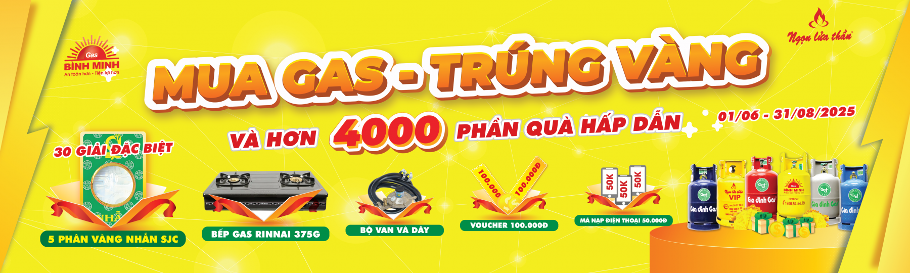 ☀️ MUA GAS TRÚNG VÀNG - THÊM NGÀN QUÀ XỊN TỪ GAS BÌNH MINH ☀️